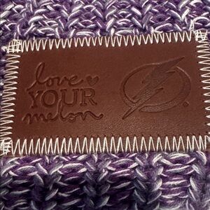 Purple cotton LOVE YOUR MELON knitted Beanie Tampa Bay Lightning NWOT